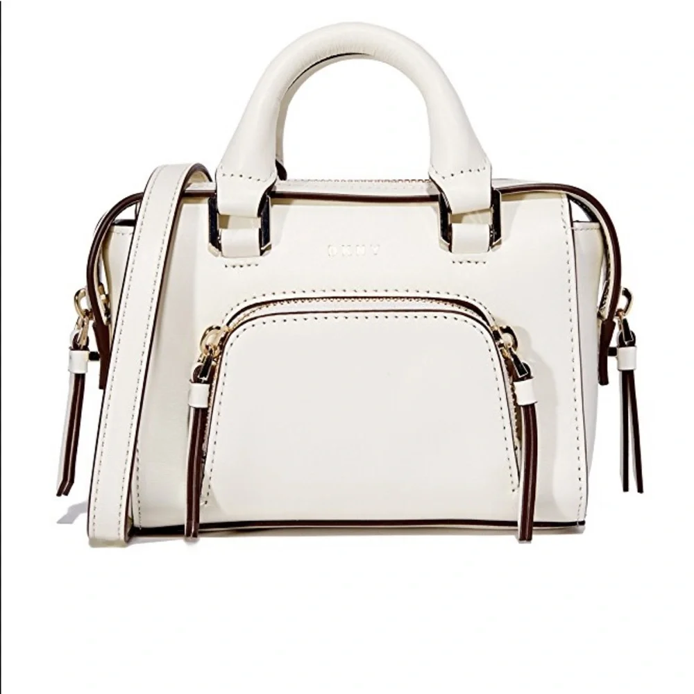 DKNY Authentic Mini Satchel Bag Cream NWT $248 - Picture 6 of 8